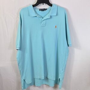 Polo by Ralph Lauren Men's Sky Blue Polo Shirt Size XL